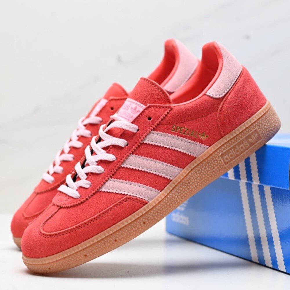adidas Spezial Coral Pink Suede Sneakers